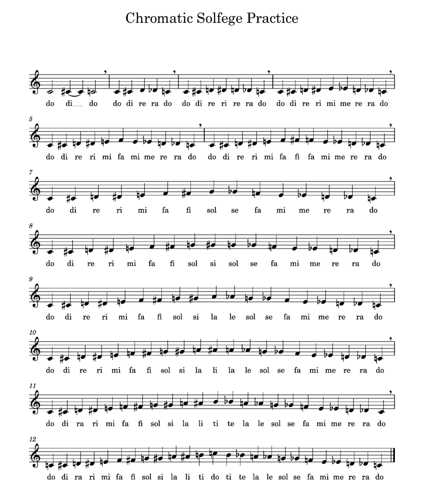Chromatic Solfege Practice