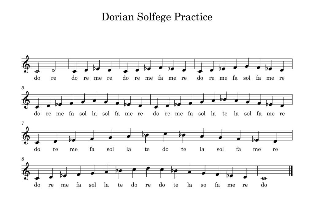Dorian Solfege Practice