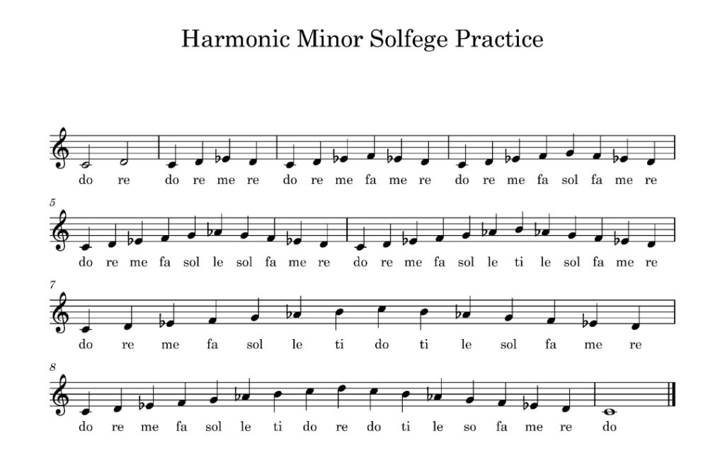 Harmonic Minor Solfege Practice