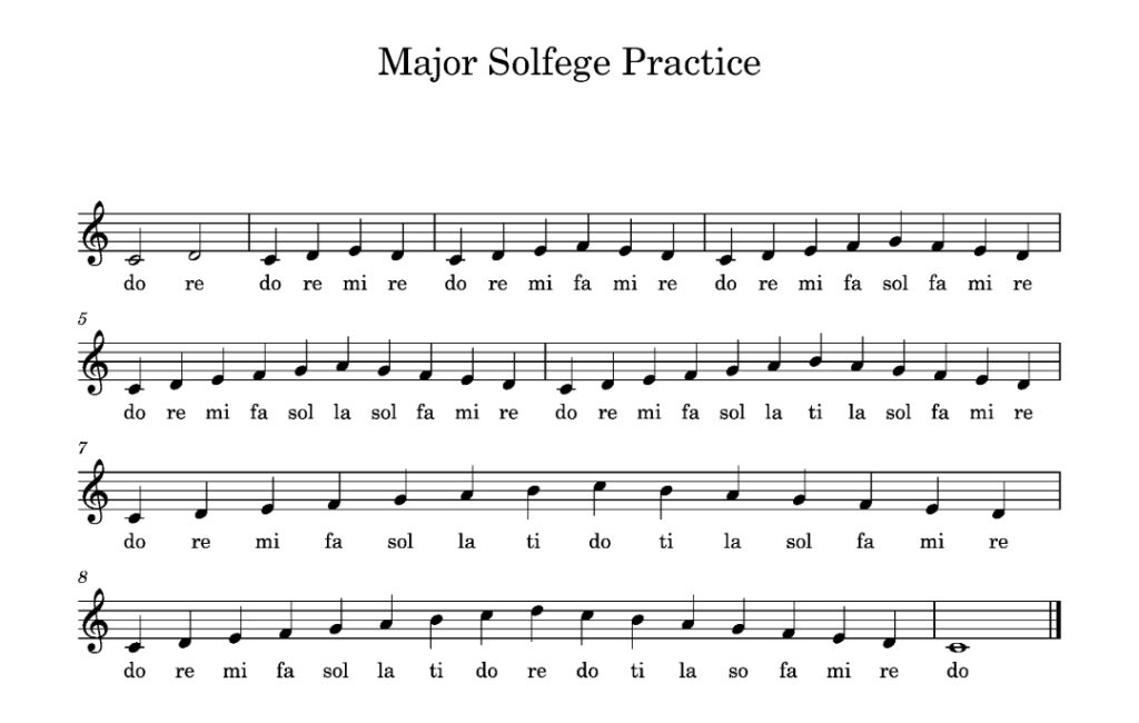 Major Solfege Practice