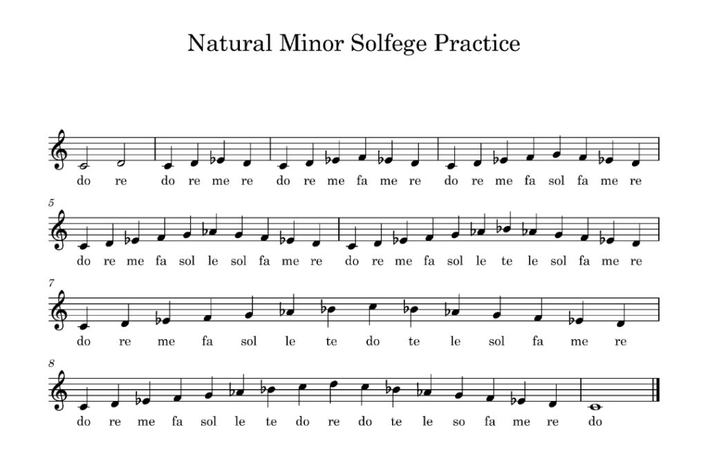 Natural Minor Solfege Practice
