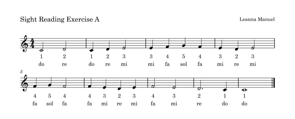 Sight Reading A