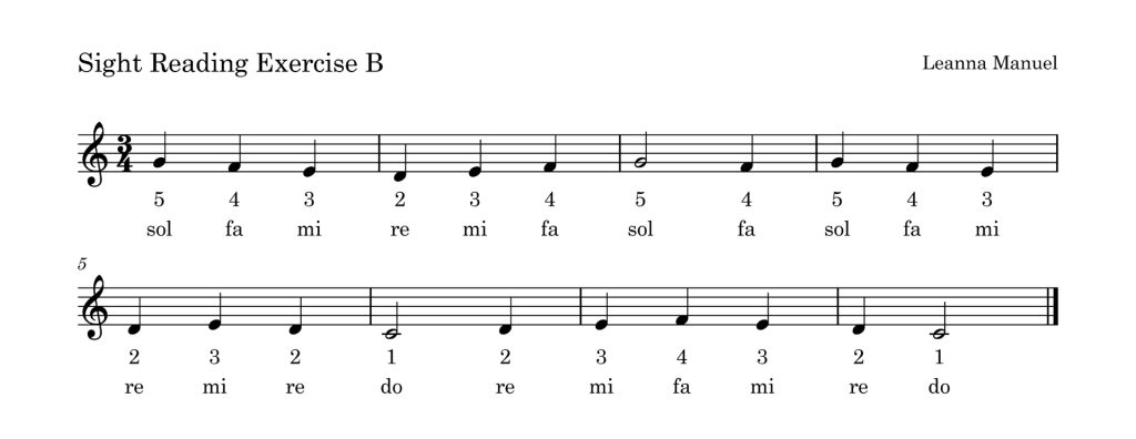 Sight Reading B