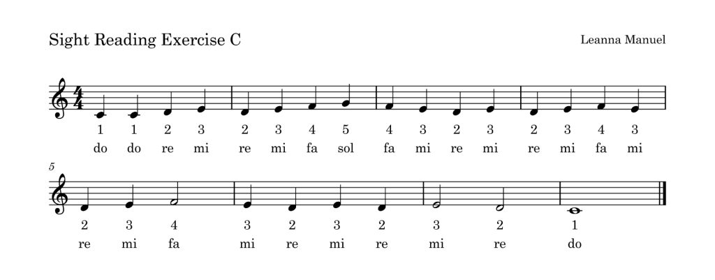 Sight Reading C