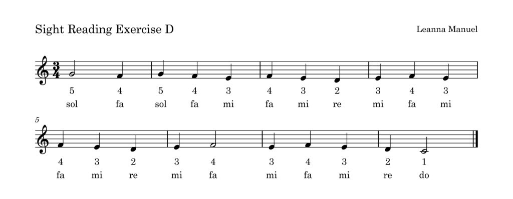 Sight Reading D